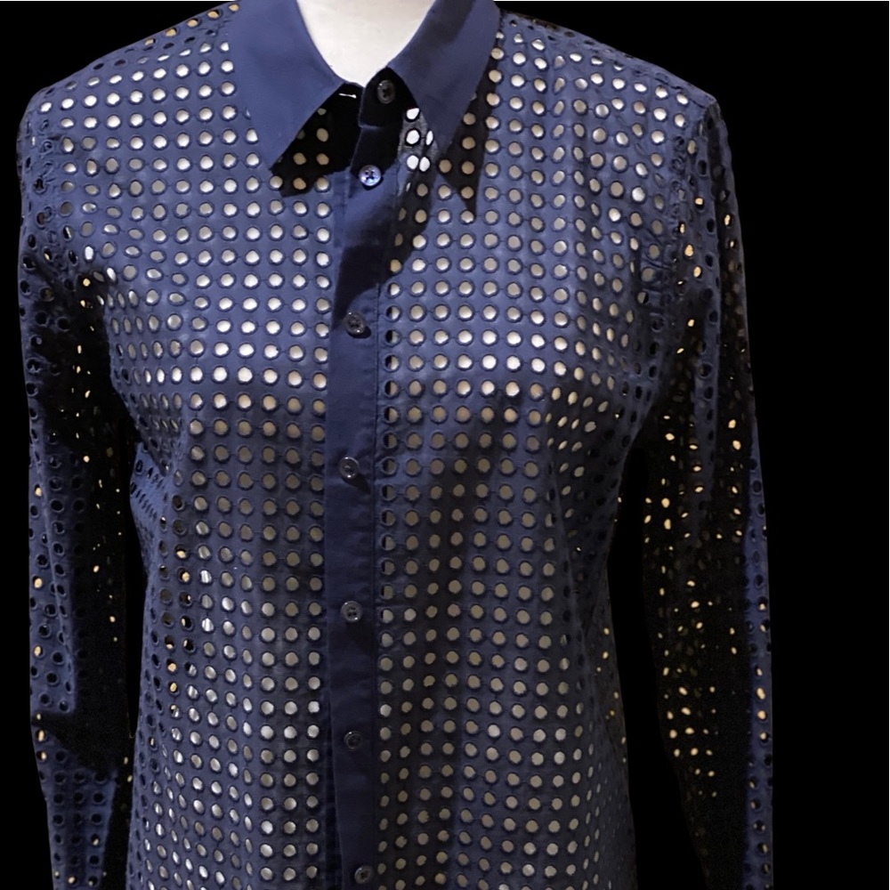 EQUIMENT navy blue blouse